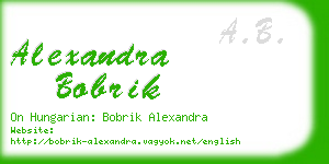 alexandra bobrik business card